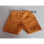 Short met streep, mosterdkleur tricot